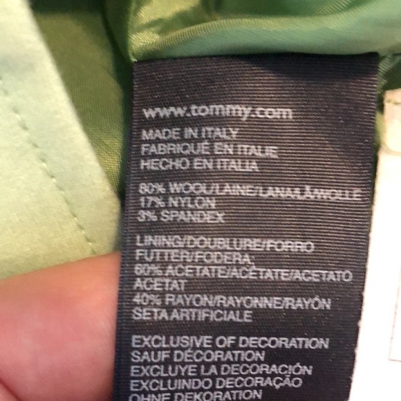 Tommy Hilfiger Womens Jacket Sz 8 Green Wool Blend Classic Special Edition Zip - Picture 6 of 11